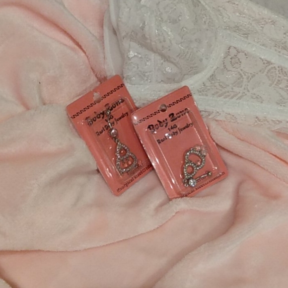 Vintage Y2K Pierced Navel  Sparkling Dangle Gem Jewelry - Picture 3 of 10